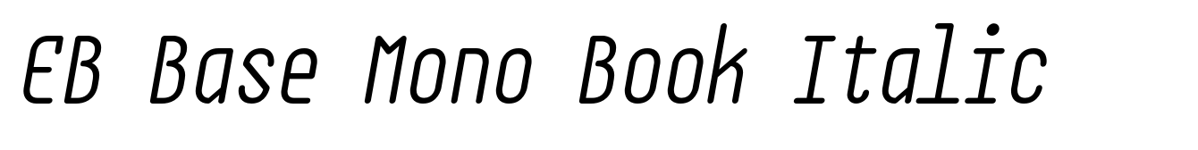 EB Base Mono Book Italic