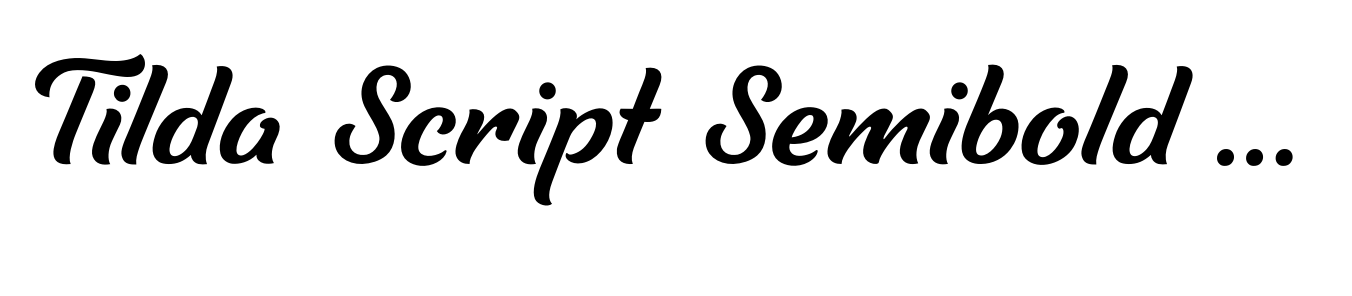 Tilda Script Semibold Non-connect