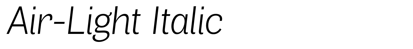 Air-Light Italic