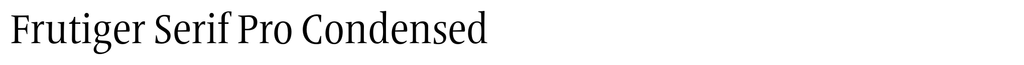 Frutiger Serif Pro Condensed image