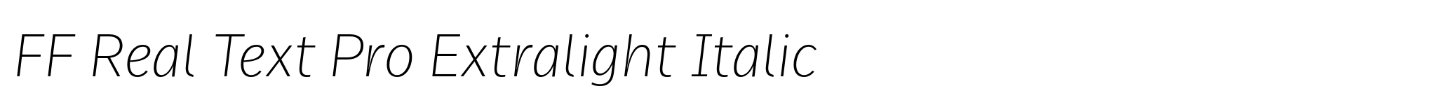 FF Real Text Pro Extralight Italic image