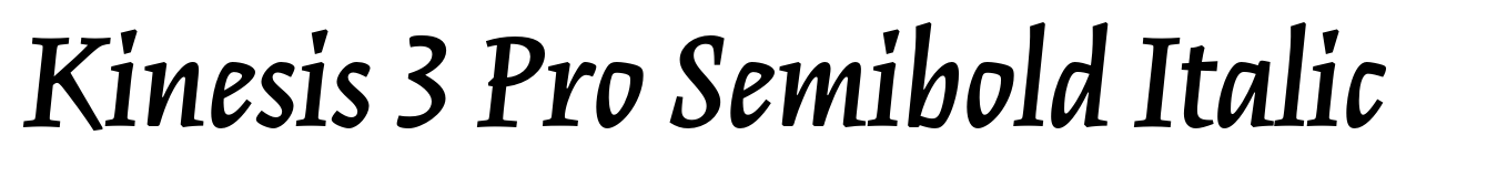 Kinesis 3 Pro Semibold Italic