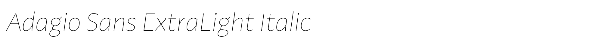 Adagio Sans ExtraLight Italic image