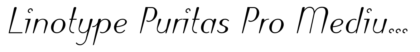 Linotype Puritas Pro Medium Italic