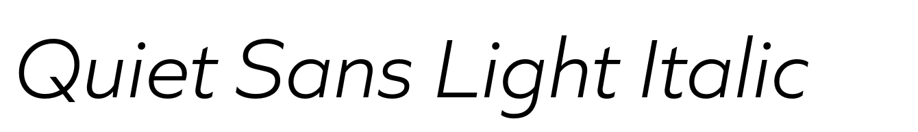 Quiet Sans Light Italic