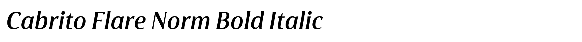 Cabrito Flare Norm Bold Italic image