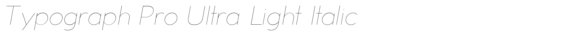 Typograph Pro Ultra Light Italic image