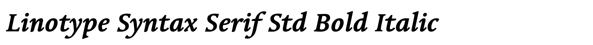 Linotype Syntax Serif Std Bold Italic image