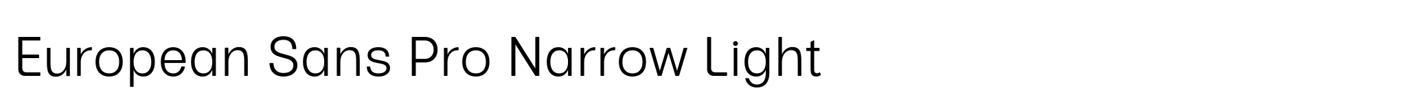 European Sans Pro Narrow Light image