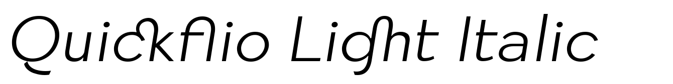 Quickflio Light Italic