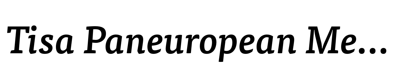 Tisa Paneuropean Medium Italic