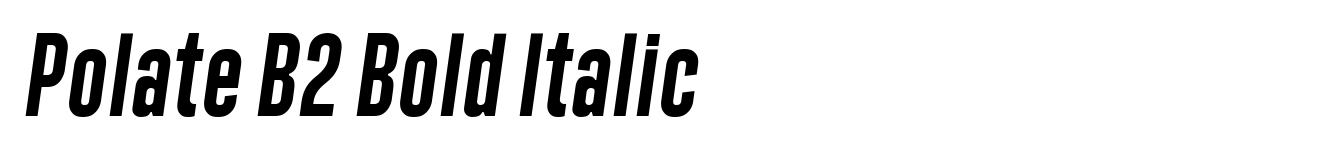 Polate B2 Bold Italic
