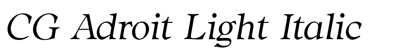 CG Adroit Light Italic
