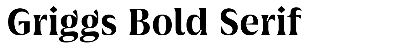 Griggs Bold Serif