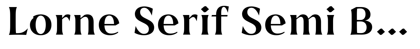 Lorne Serif Semi Bold