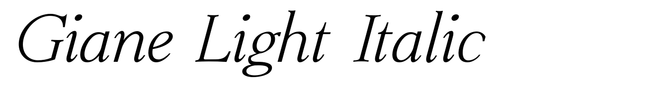 Giane Light Italic