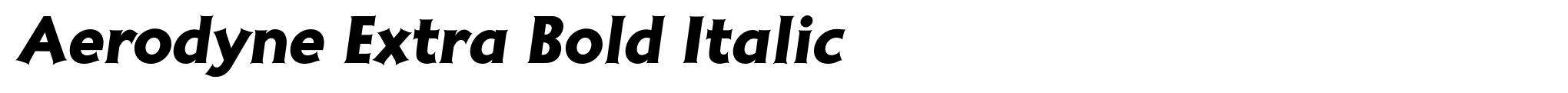 Aerodyne Extra Bold Italic image