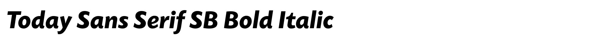 Today Sans Serif SB Bold Italic image