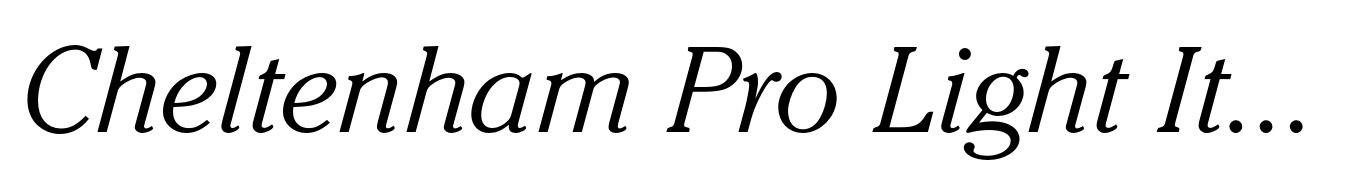 Cheltenham Pro Light Italic