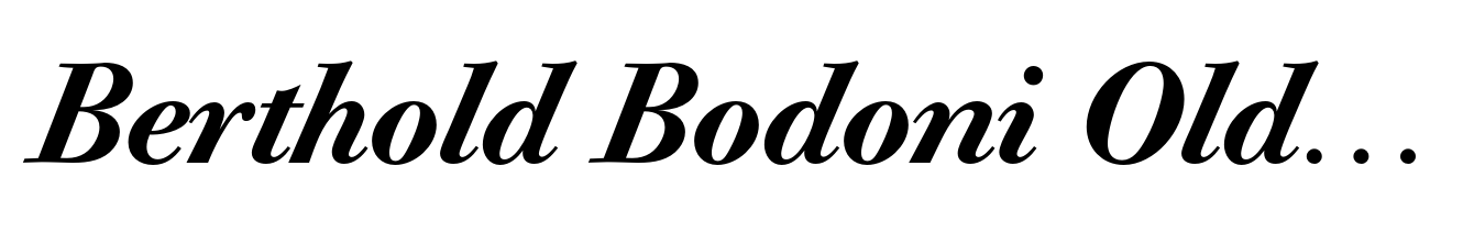Berthold Bodoni Old Face W1G Medium Italic
