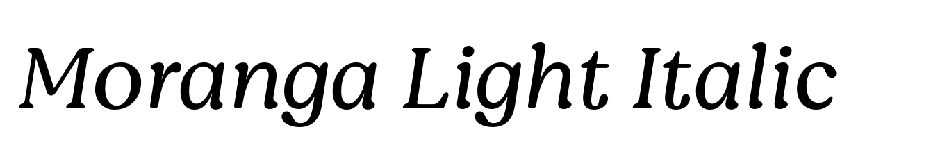 Moranga Light Italic