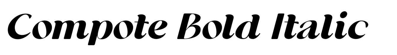 Compote Bold Italic