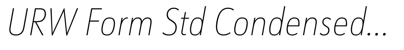 URW Form Std Condensed Thin Italic