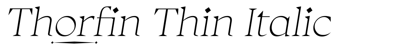 Thorfin Thin Italic