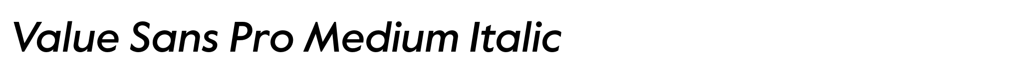 Value Sans Pro Medium Italic image