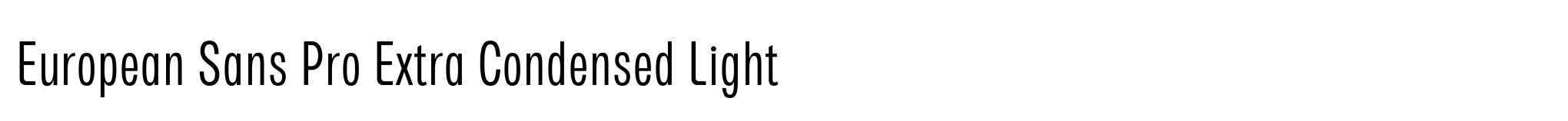 European Sans Pro Extra Condensed Light image