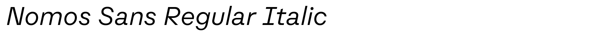 Nomos Sans Regular Italic image