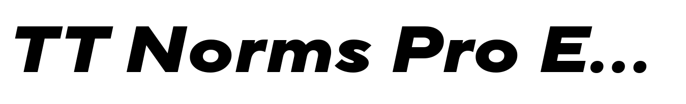 TT Norms Pro Expanded Extra Bold Italic