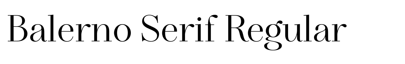 Balerno Serif Regular