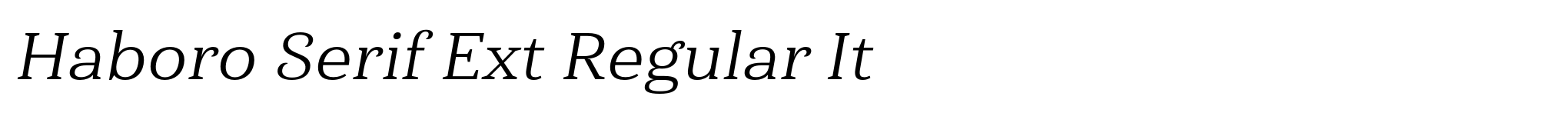 Haboro Serif Ext Regular It image