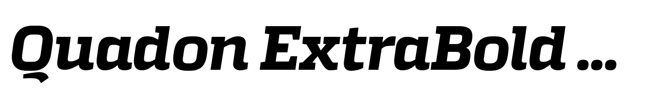 Quadon ExtraBold Italic