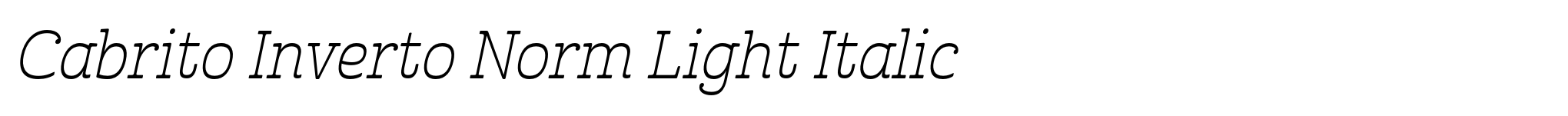 Cabrito Inverto Norm Light Italic image