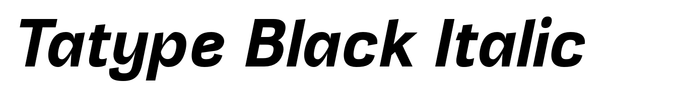 Tatype Black Italic