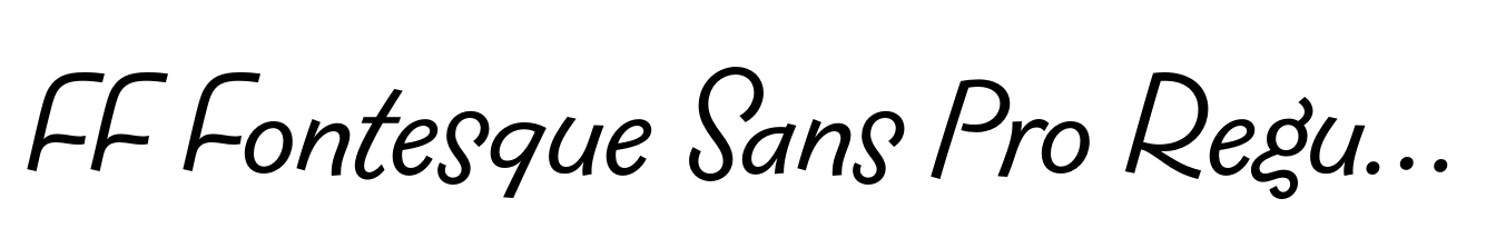 FF Fontesque Sans Pro Regular Italic