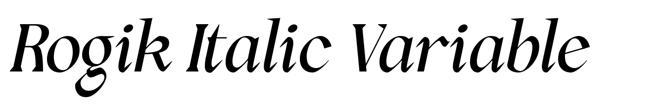 Rogik Italic Variable