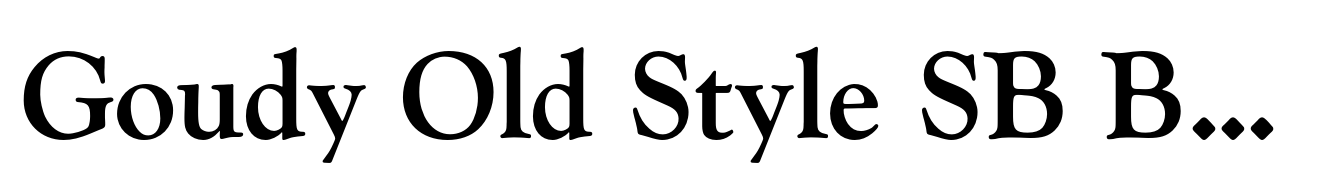 Goudy Old Style SB Bold