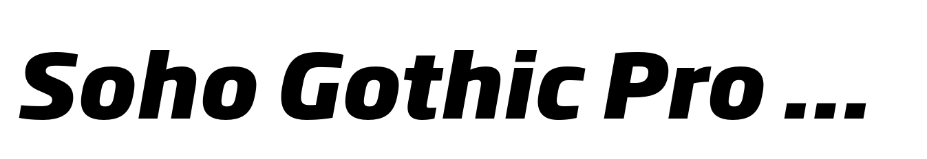 Soho Gothic Pro Extra Bold Italic