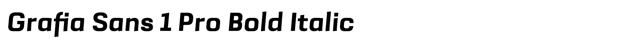 Grafia Sans 1 Pro Bold Italic image