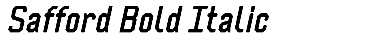 Safford Bold Italic