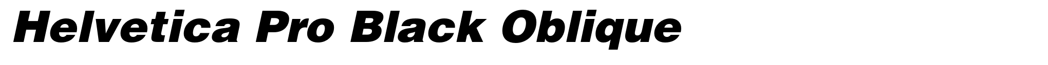 Helvetica Pro Black Oblique image