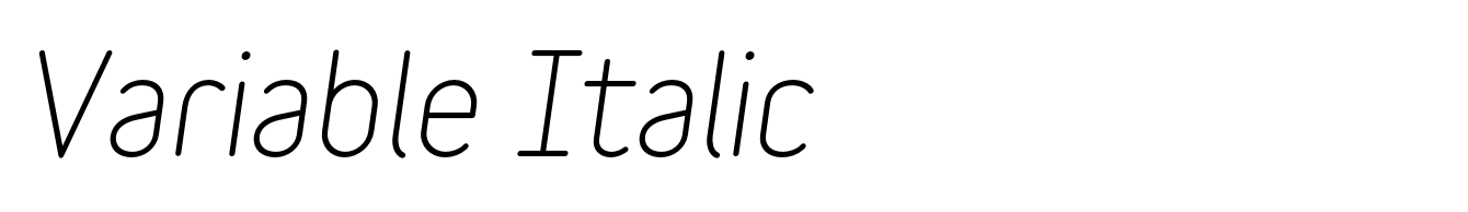 Variable Italic