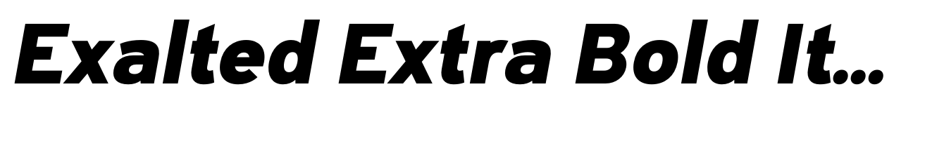 Exalted Extra Bold Italic