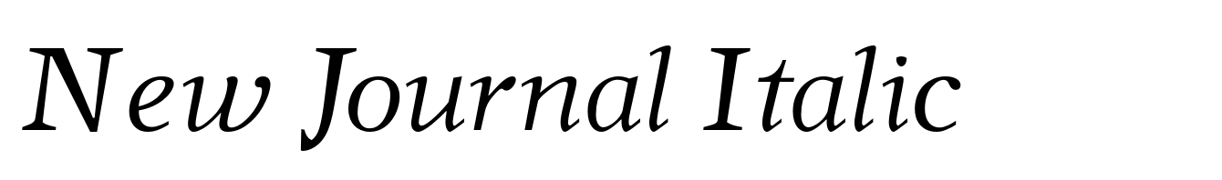 New Journal Italic