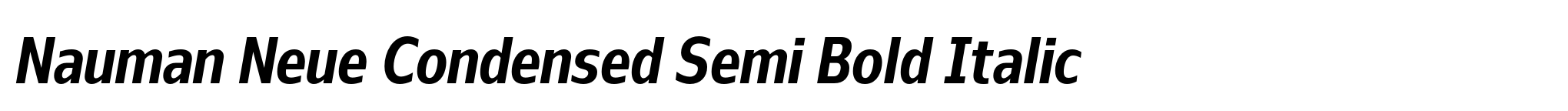 Nauman Neue Condensed Semi Bold Italic image
