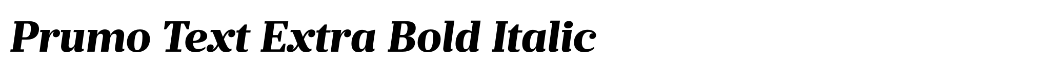 Prumo Text Extra Bold Italic image