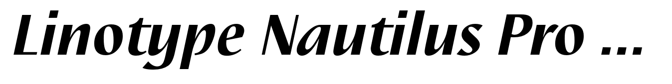 Linotype Nautilus Pro Black Italic